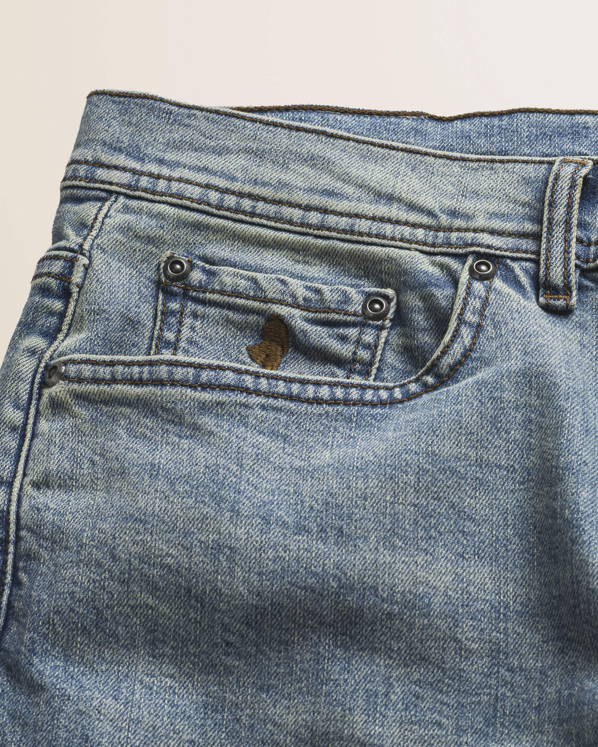 Jeans 5 Tasche Stretch Slim Fit dettaglio tasca - Mid-Light Blue