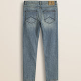 Jeans 5 Tasche Stretch Slim Fit retro - Mid-Light Blue