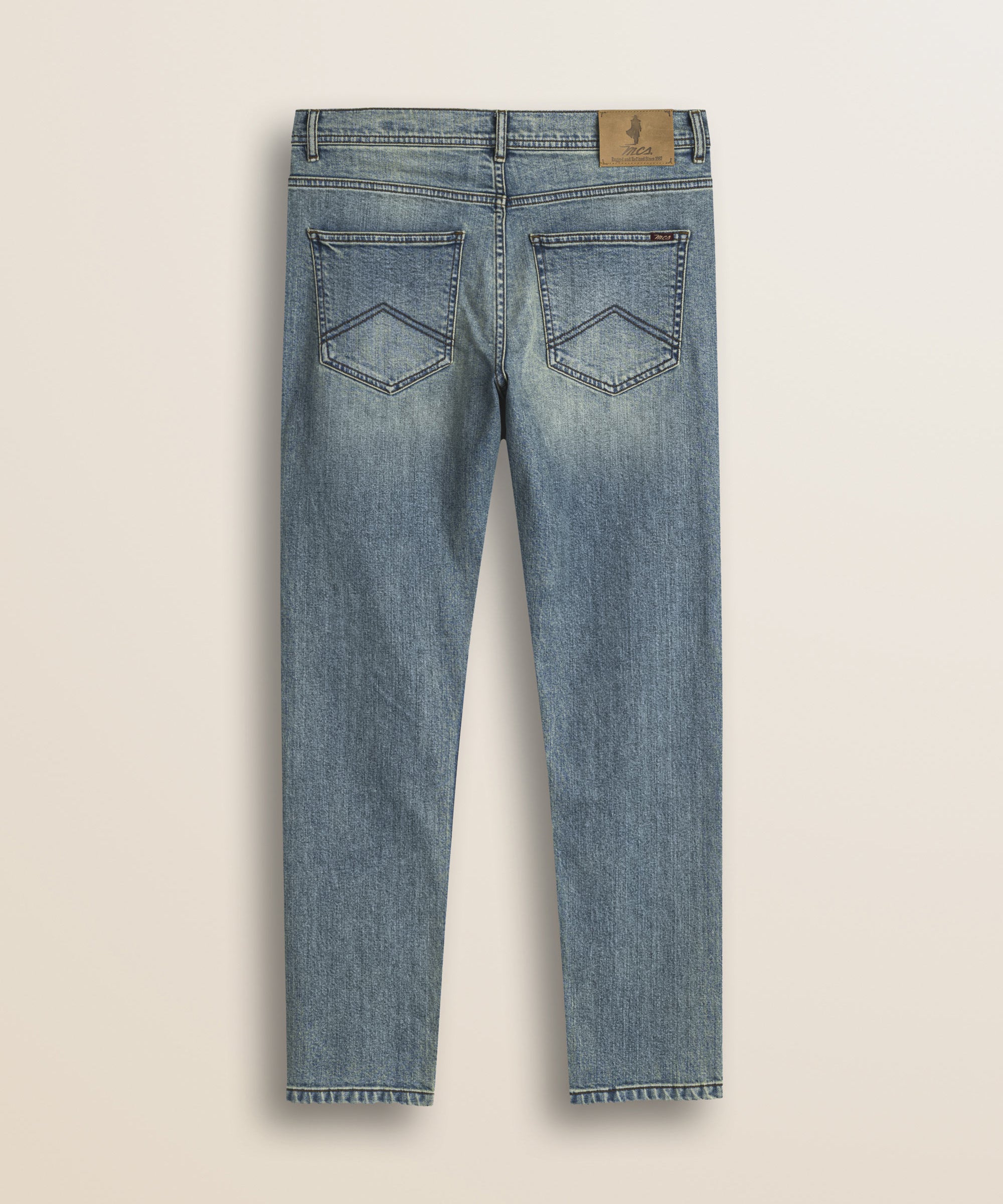 Jeans 5 Tasche Stretch Slim Fit retro - Mid-Light Blue