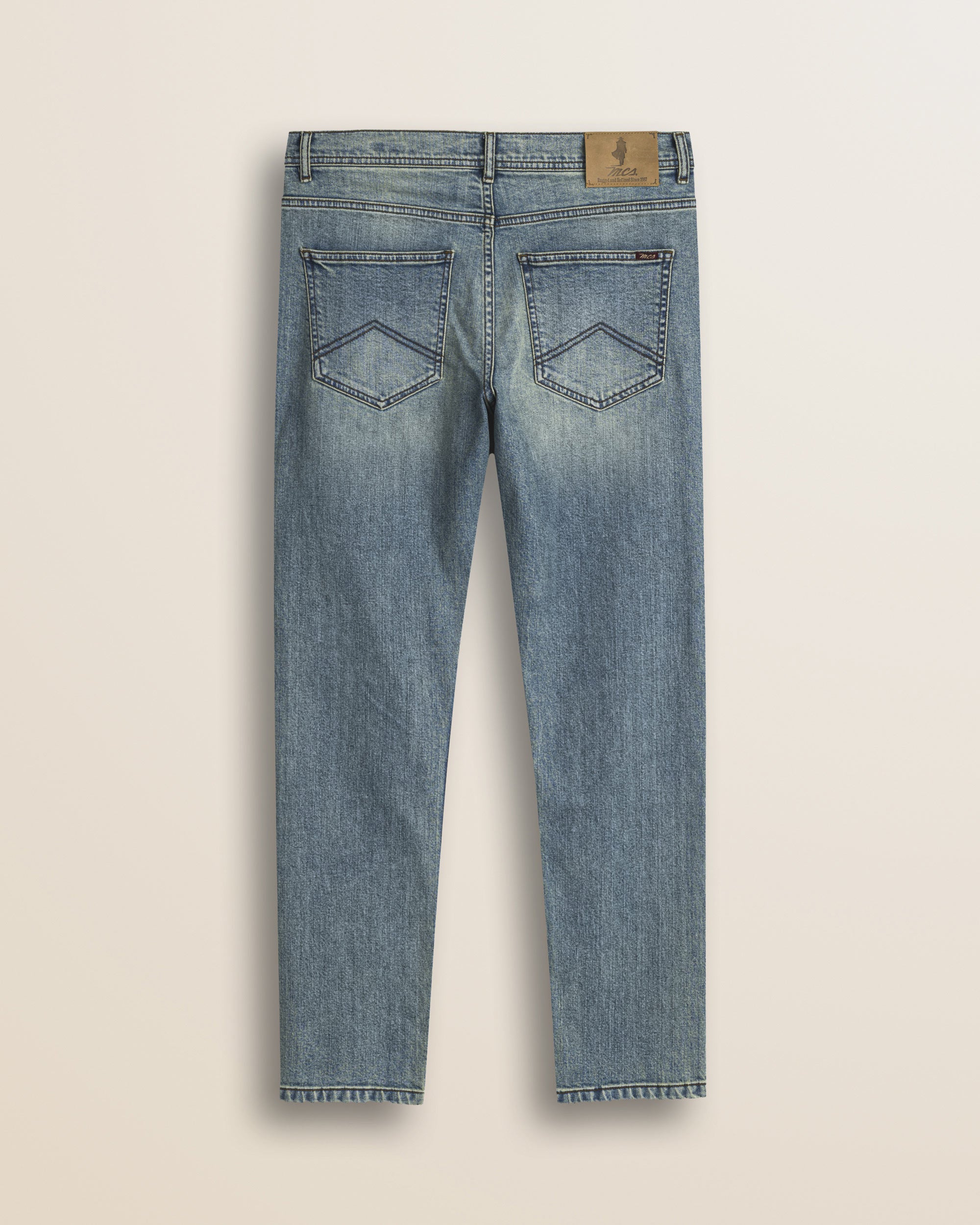 Jeans 5 Tasche Stretch Slim Fit retro - Mid-Light Blue
