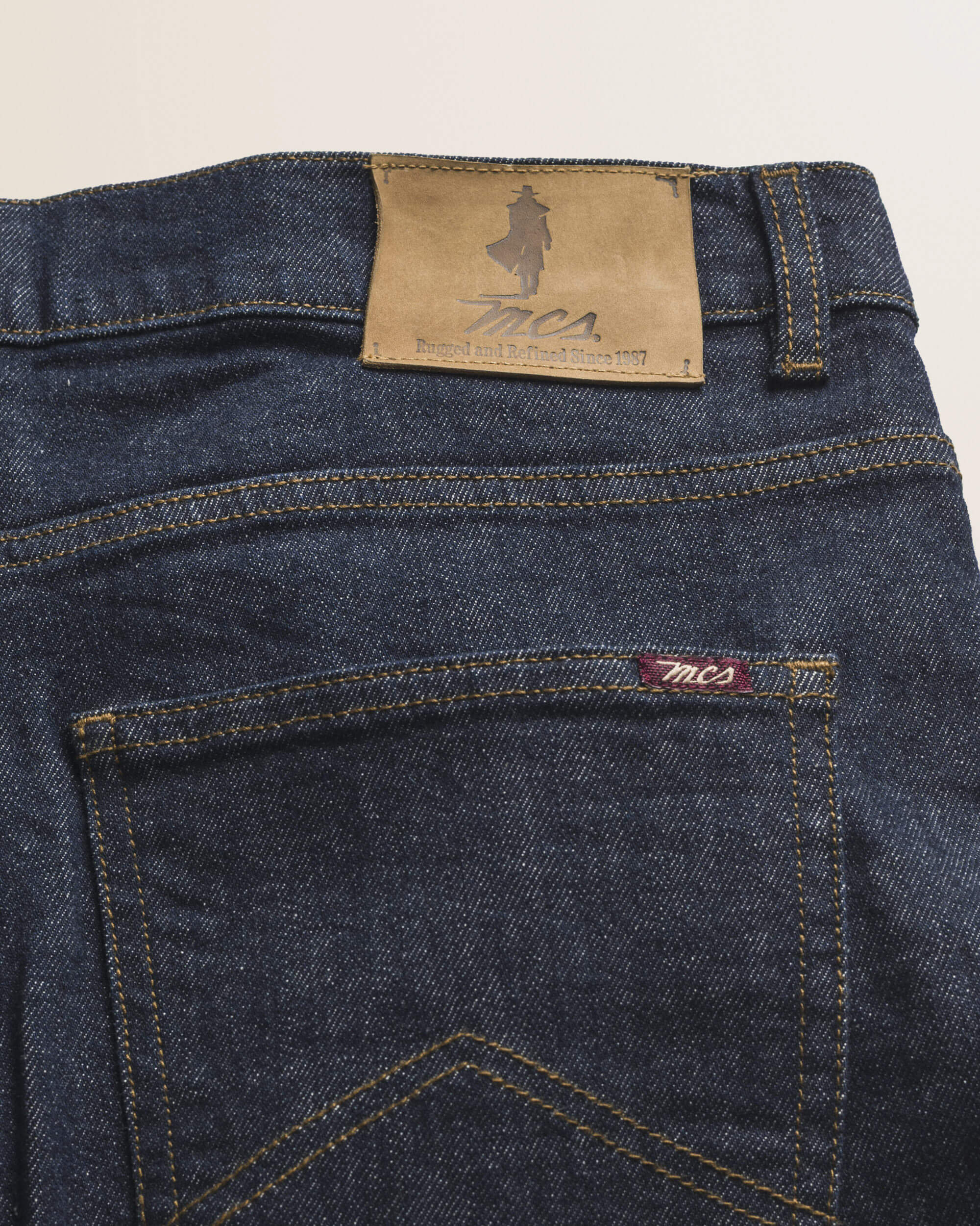 Jeans 5 Tasche Stretch Slim Fit dettaglio retro - Rinse