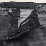 Jeans 5 Tasche Nero Wiser Wash Slim Fit dettaglio apertura - Black Denim
