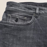 Jeans 5 Tasche Nero Wiser Wash Slim Fit dettaglio tasca - Black Denim