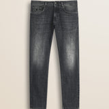 Jeans 5 Tasche Nero Wiser Wash Slim Fit fronte - Black Denim