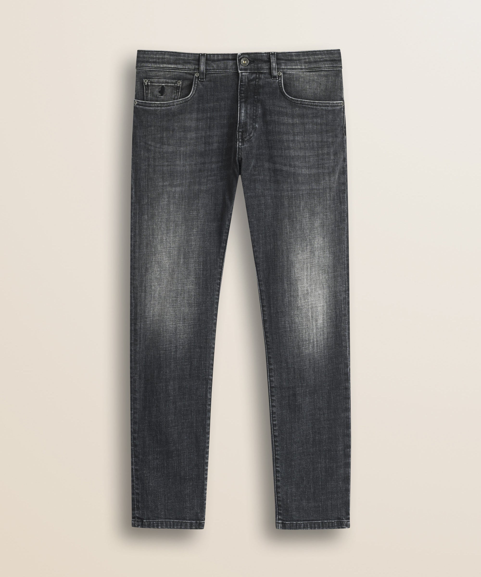 Jeans 5 Tasche Nero Wiser Wash Slim Fit fronte - Black Denim