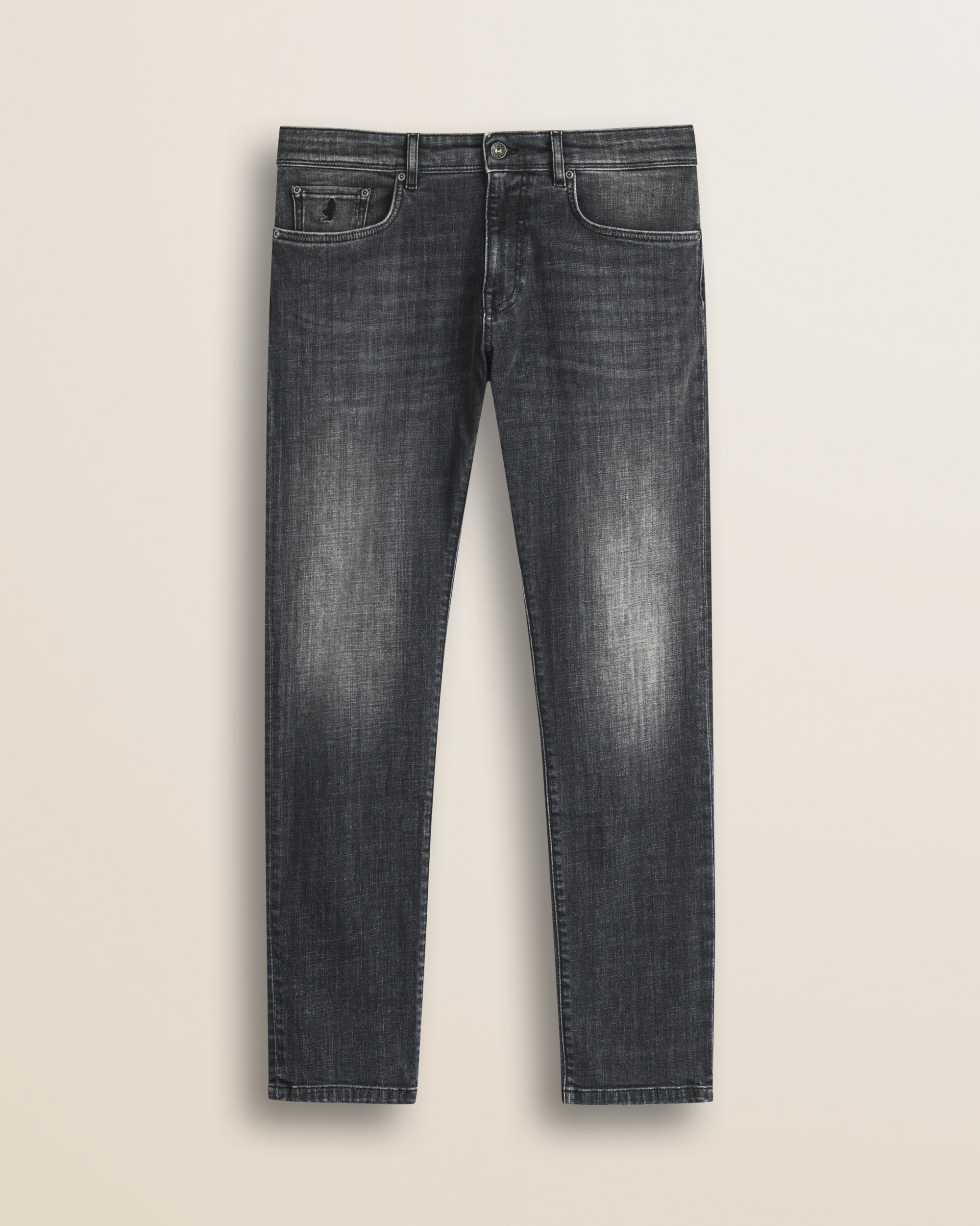 Jeans 5 Tasche Nero Wiser Wash Slim Fit fronte - Black Denim