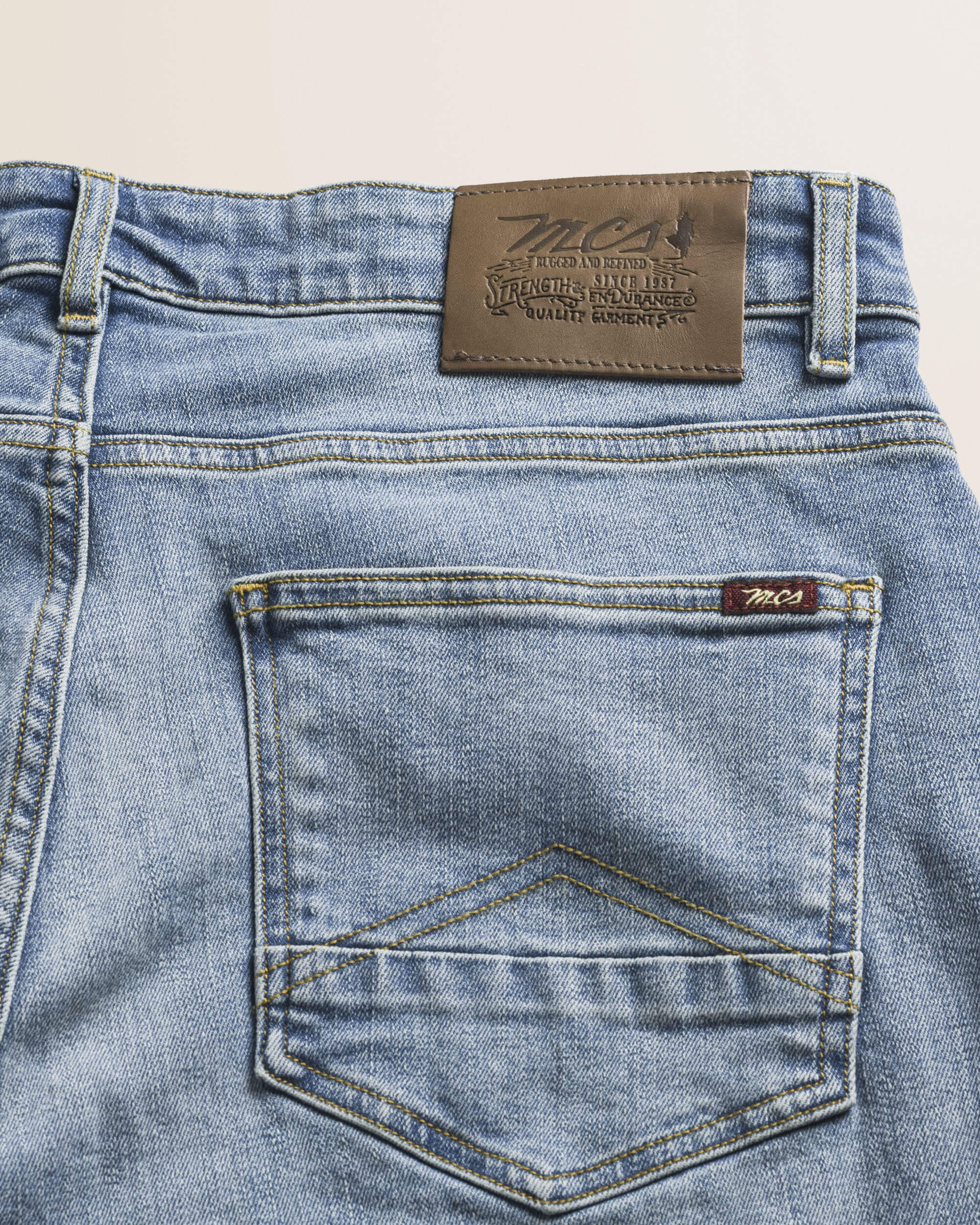 Jeans 5 Tasche Regular Fit Due Lavaggi dettaglio retro - Medium Blue