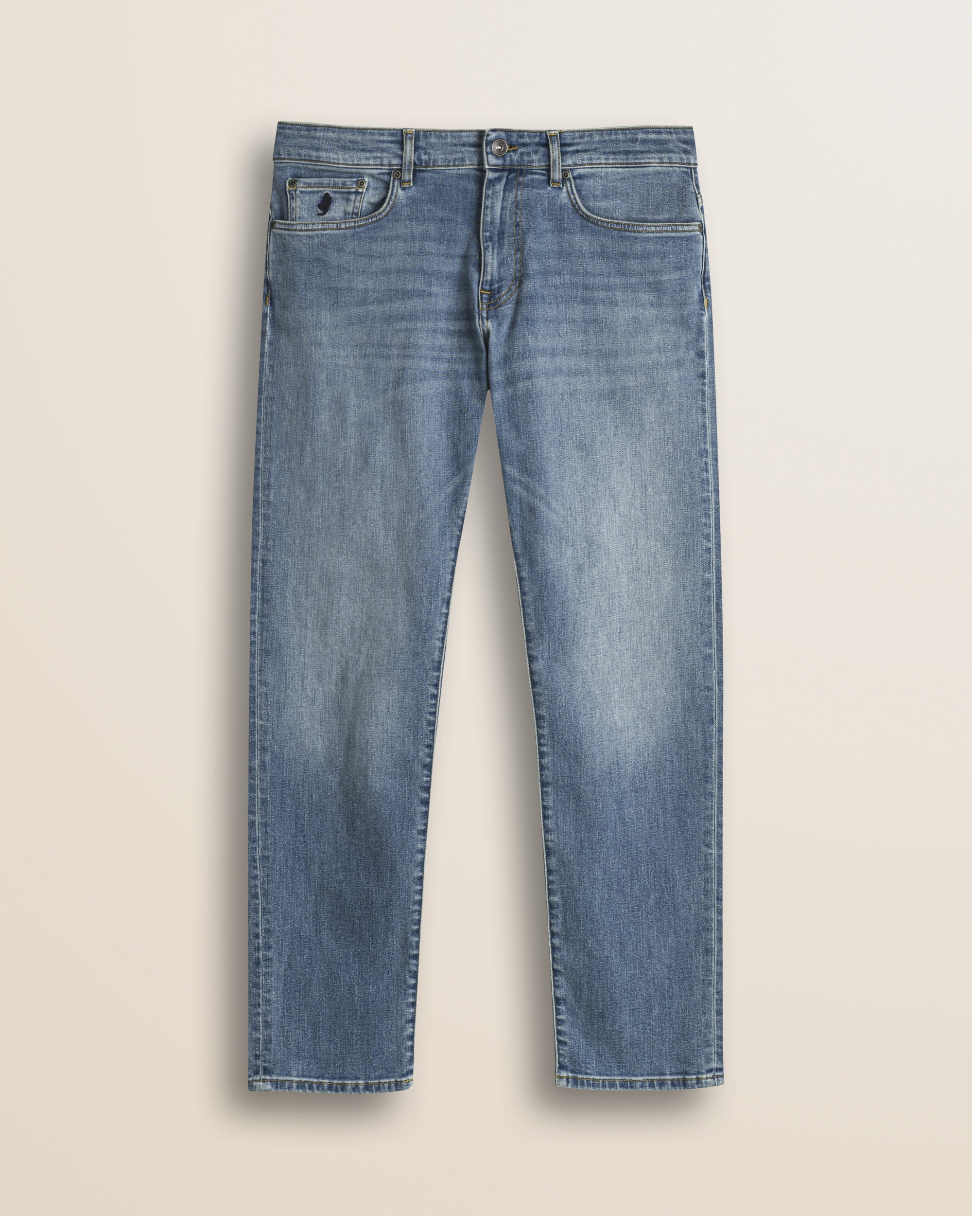 Jeans 5 Tasche Regular Fit Due Lavaggi fronte - Medium Blue