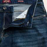 Jeans 5 Tasche Regular Fit Due Lavaggi dettaglio apertura - Dark Blue