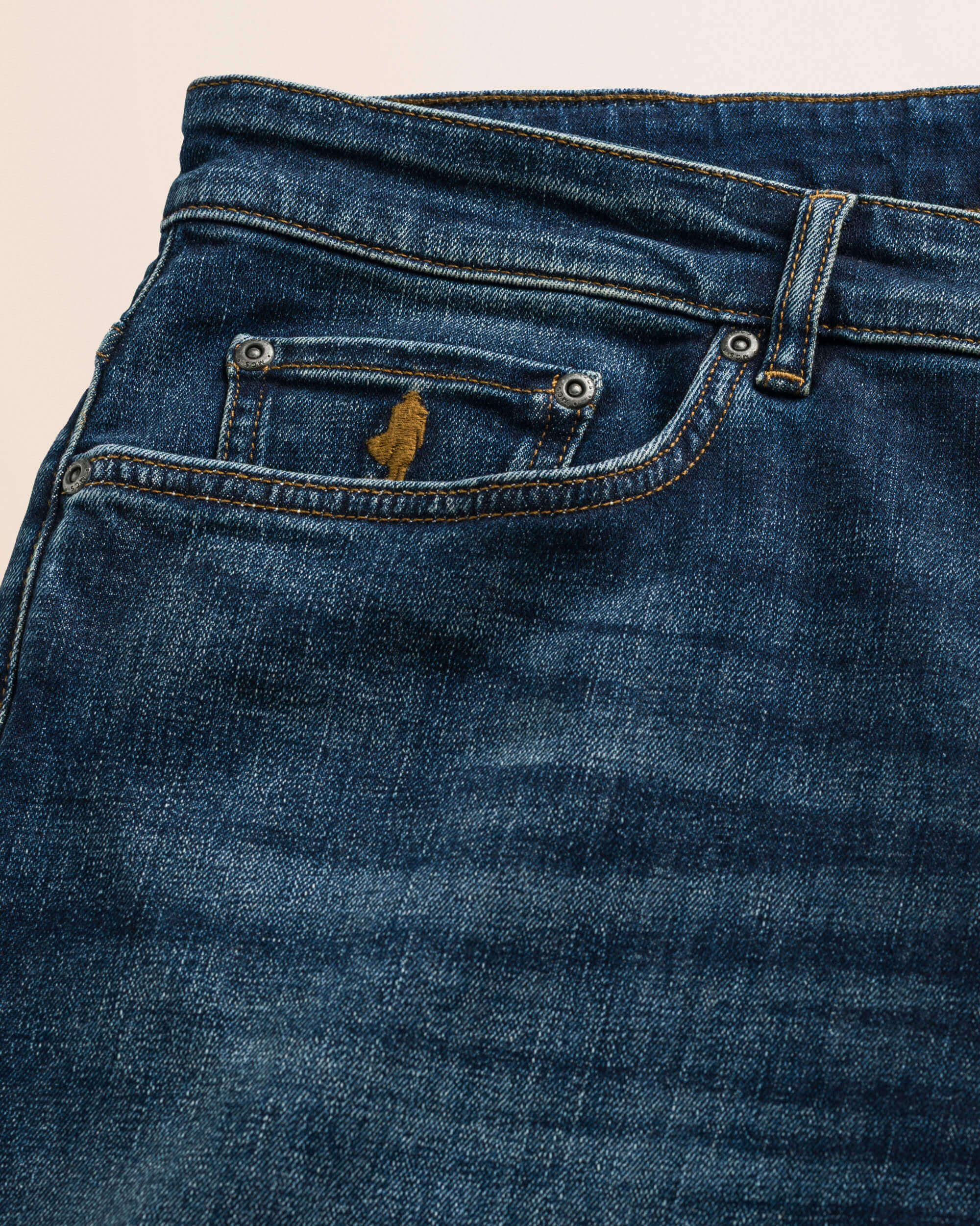 Jeans 5 Tasche Regular Fit Due Lavaggi dettaglio tasca - Dark Blue