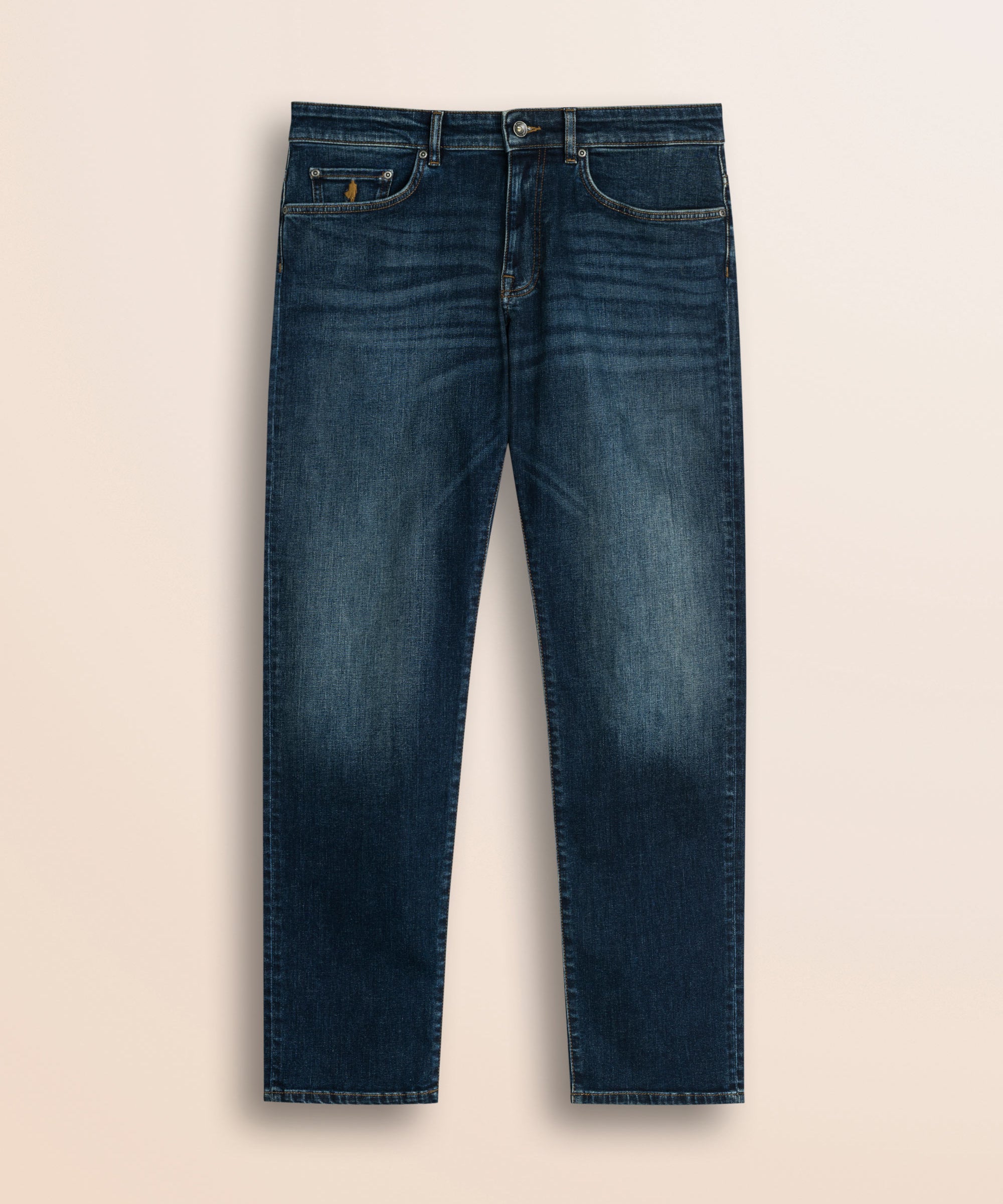 Jeans 5 Tasche Regular Fit Due Lavaggi fronte - Dark Blue