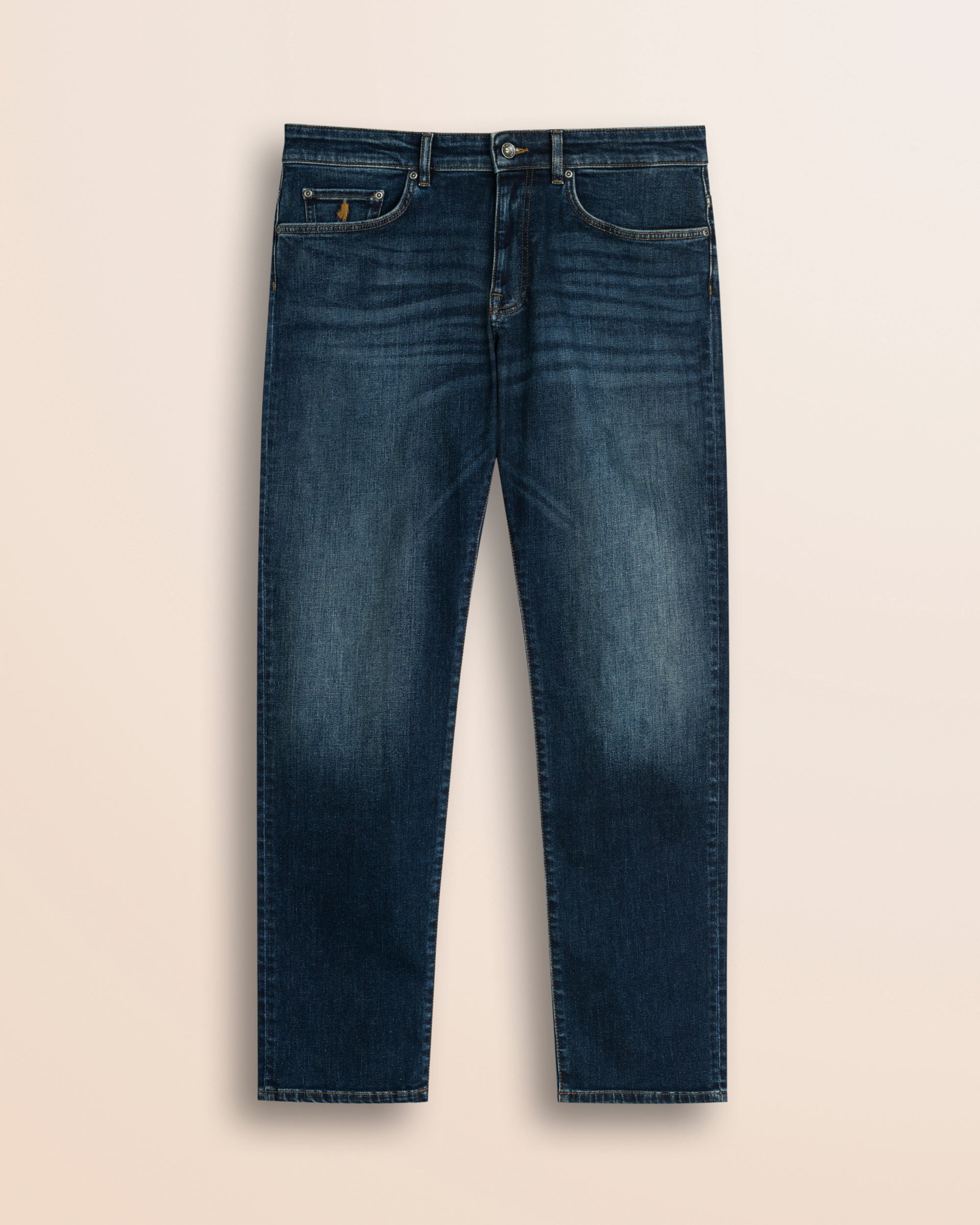Jeans 5 Tasche Regular Fit Due Lavaggi fronte - Dark Blue