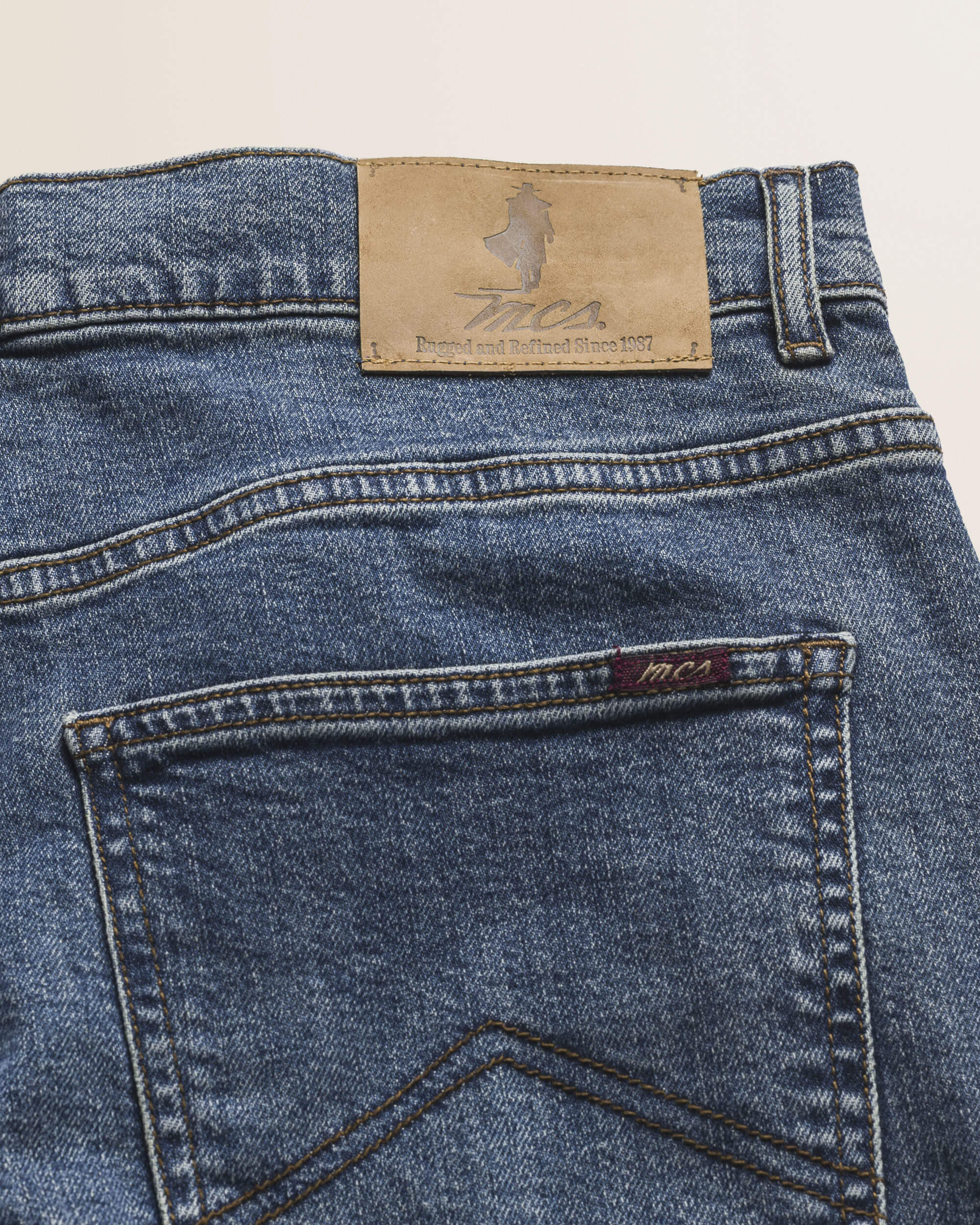Jeans 5 Tasche Regular Fit dettaglio retro - Medium Blue