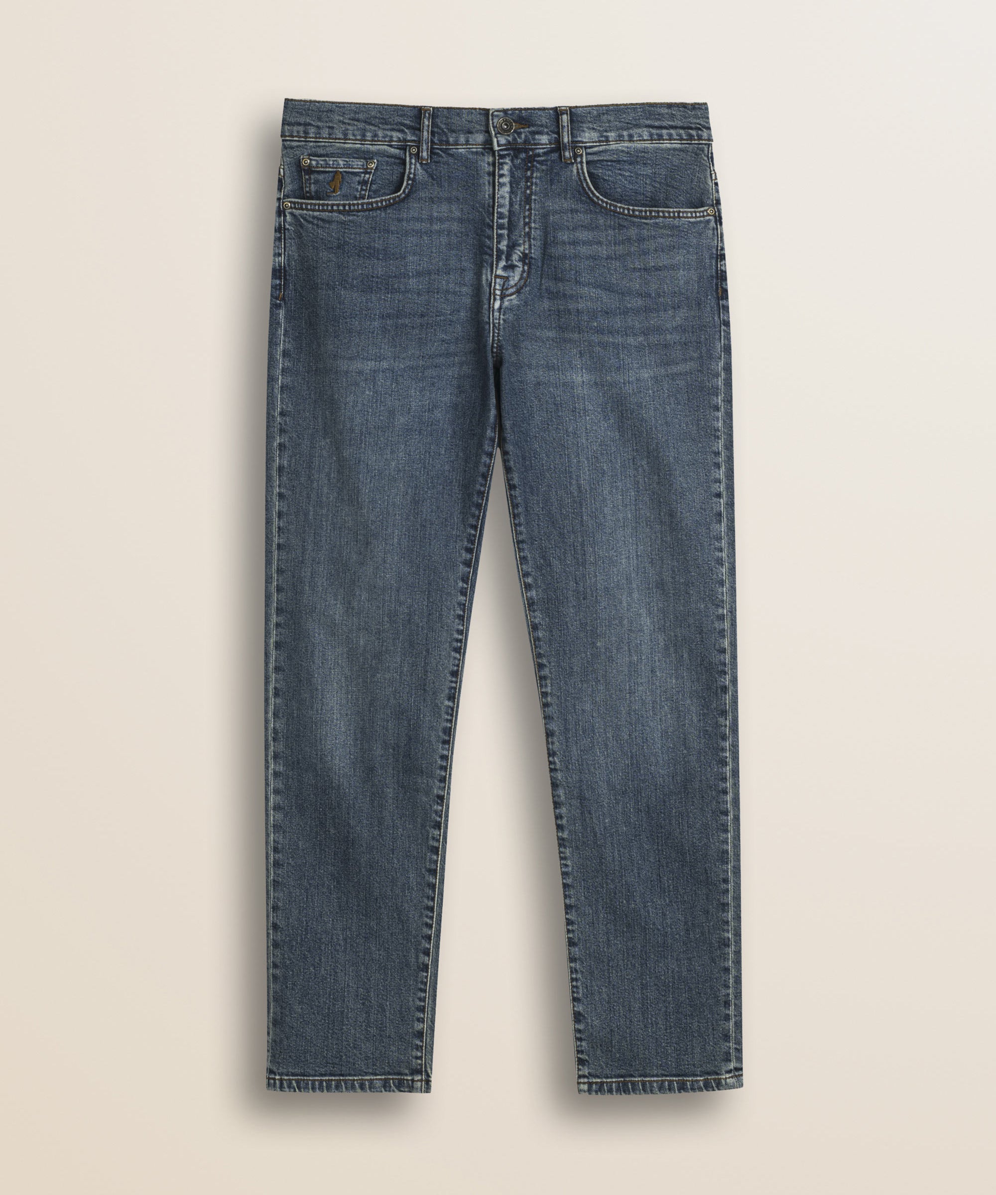 Jeans 5 Tasche Regular Fit fronte - Medium Blue