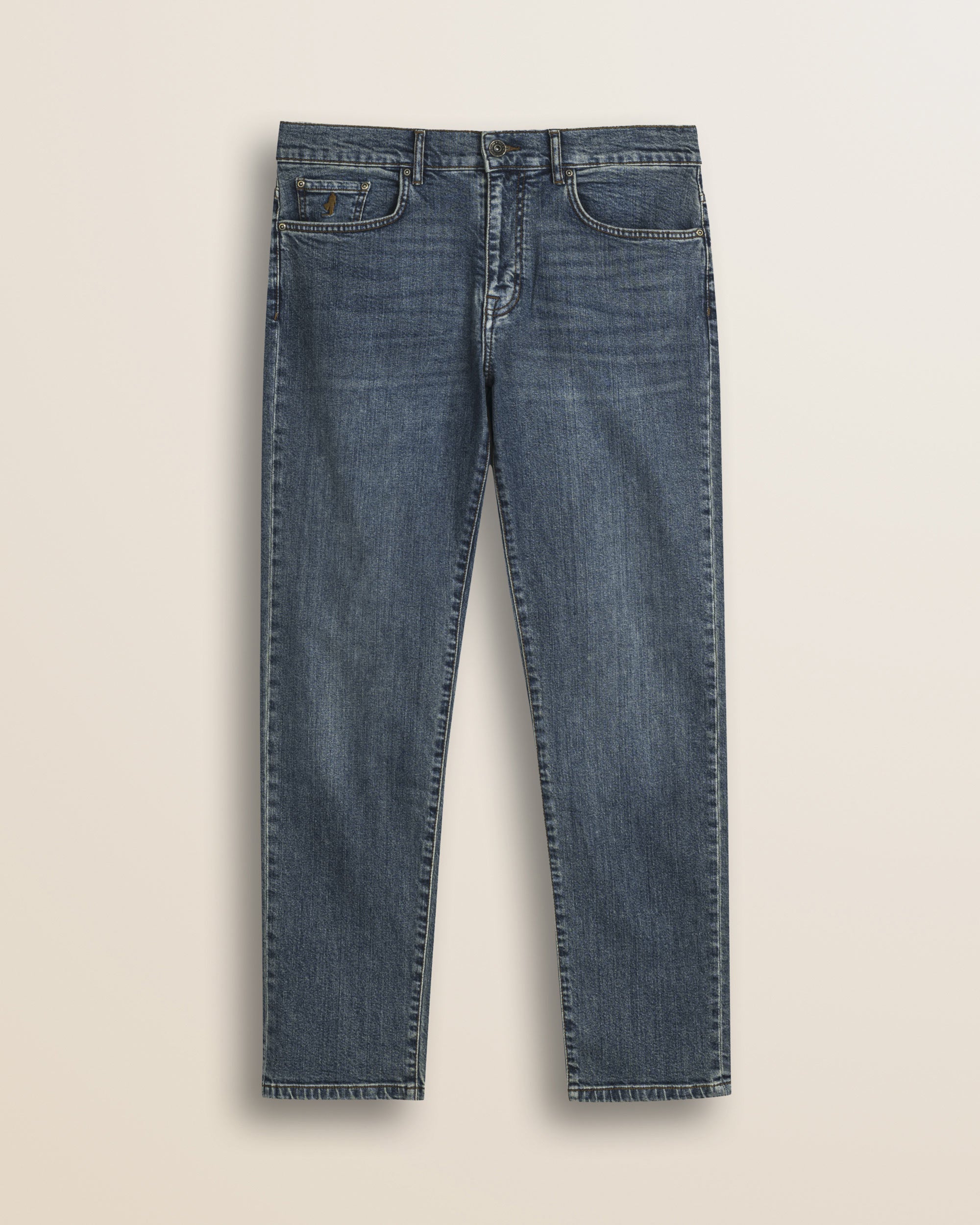 Jeans 5 Tasche Regular Fit fronte - Medium Blue