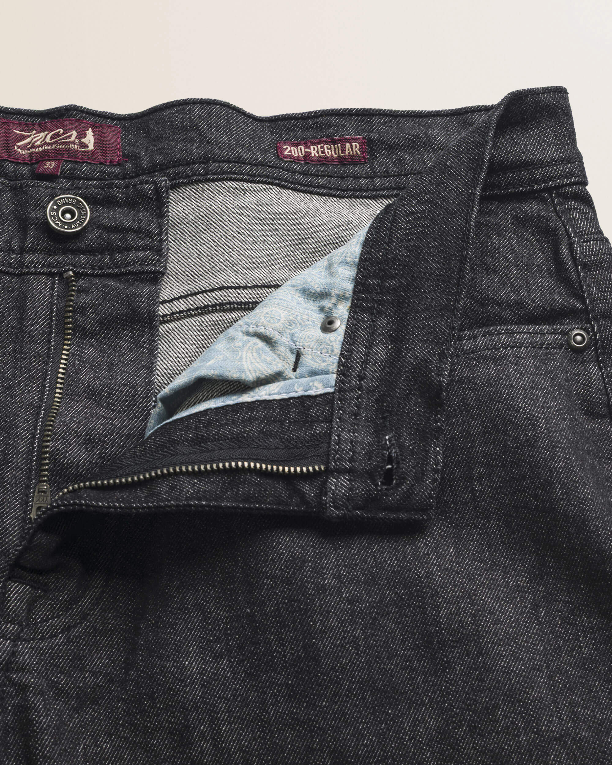 Jeans 5 Tasche Regular Fit dettaglio apertura - Crossed Blue