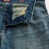 Jeans 5 Tasche con Tintura Beige Regular Fit dettaglio apertura - Destressede Blue