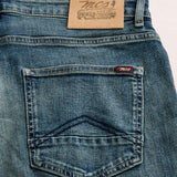 Jeans 5 Tasche con Tintura Beige Regular Fit dettaglio retro - Destressede Blue