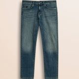 Jeans 5 Tasche con Tintura Beige Regular Fit fronte - Destressede Blue