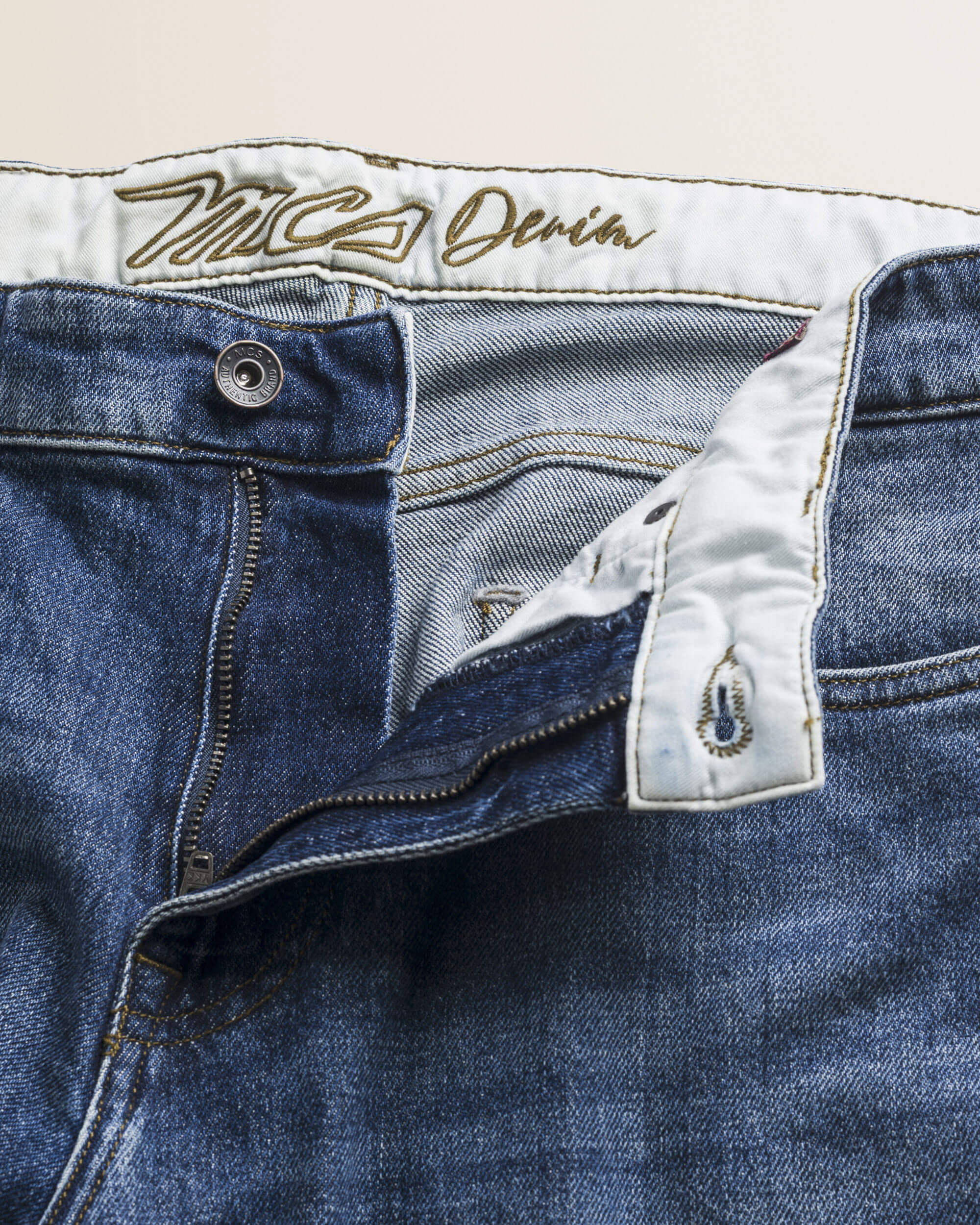 Jeans 5 Tasche Indaco Regular Fit dettaglio apertura - Deep Blue