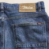 Jeans 5 Tasche Indaco Regular Fit dettaglio retro - Deep Blue