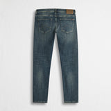 Jeans Slim Fit Scuro Strappato