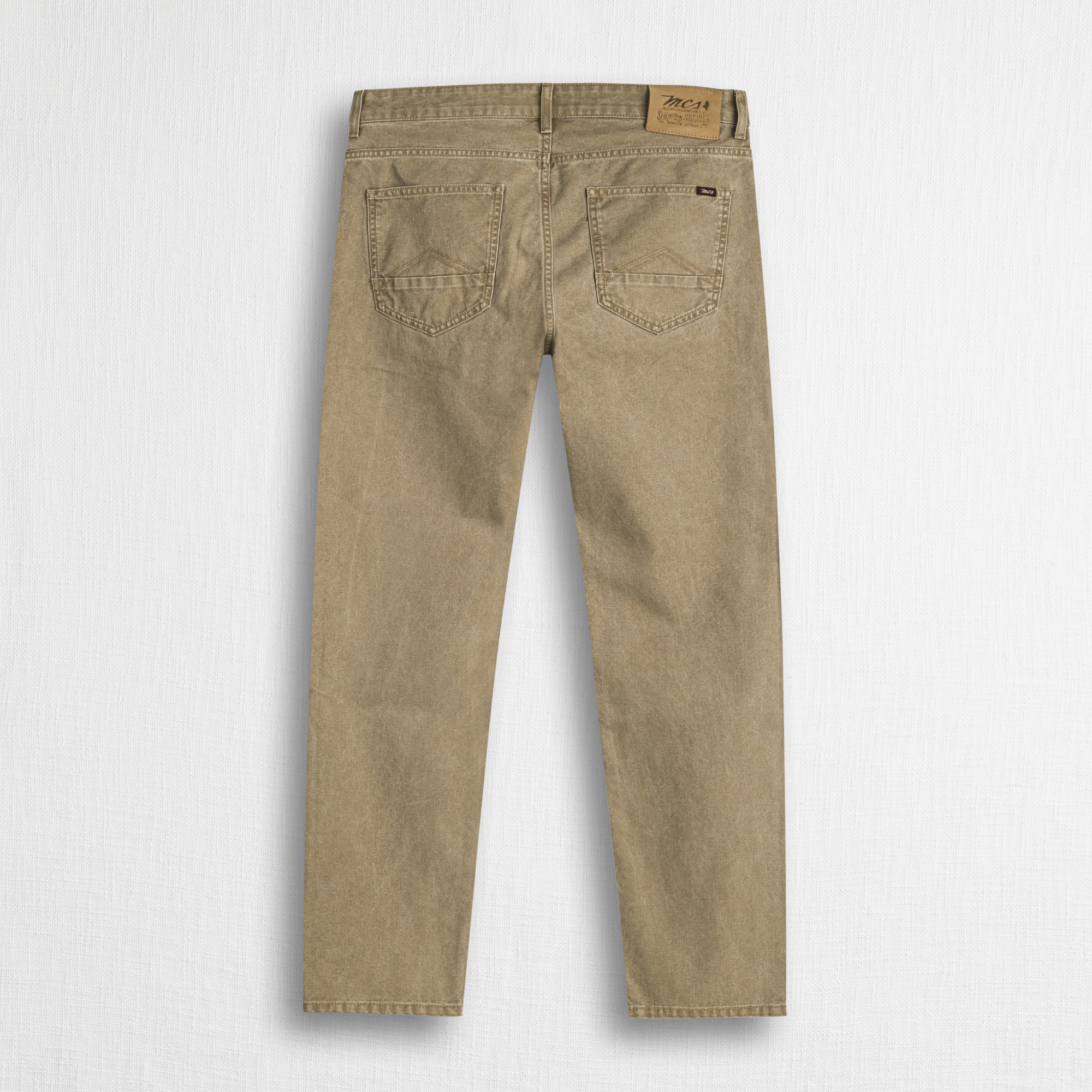 Pantalone 5 tasche in canvas delavè - Irish Cream