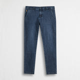 Pantalone chino in denim leggero - Mid Blue
