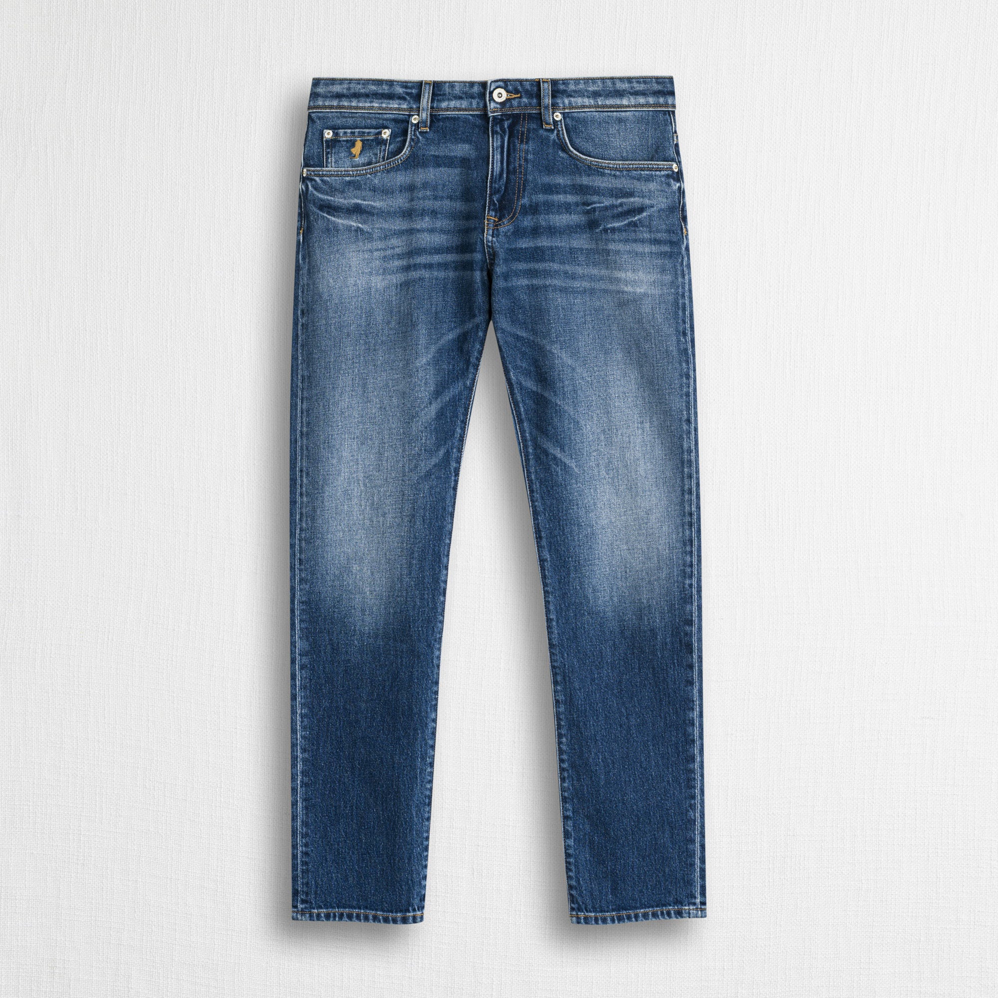 Jeans Used Paint Slim - Denim
