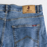 Stretch Regular Jeans - Mid-Light Indigo