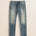 Jeans 5 Tasche Chiaro con Baffi Slim Fit fronte - Crossed Blue