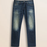 Jeans 5 Tasche Medio-Scuro Fiammato Regular Fit fronte - Authentic Blue