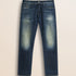 Jeans 5 Tasche Medio-Scuro Fiammato Regular Fit fronte - Authentic Blue