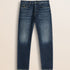 Jeans 5 Tasche Rigido con Rammendi Regular Fit fronte - Dark Blue