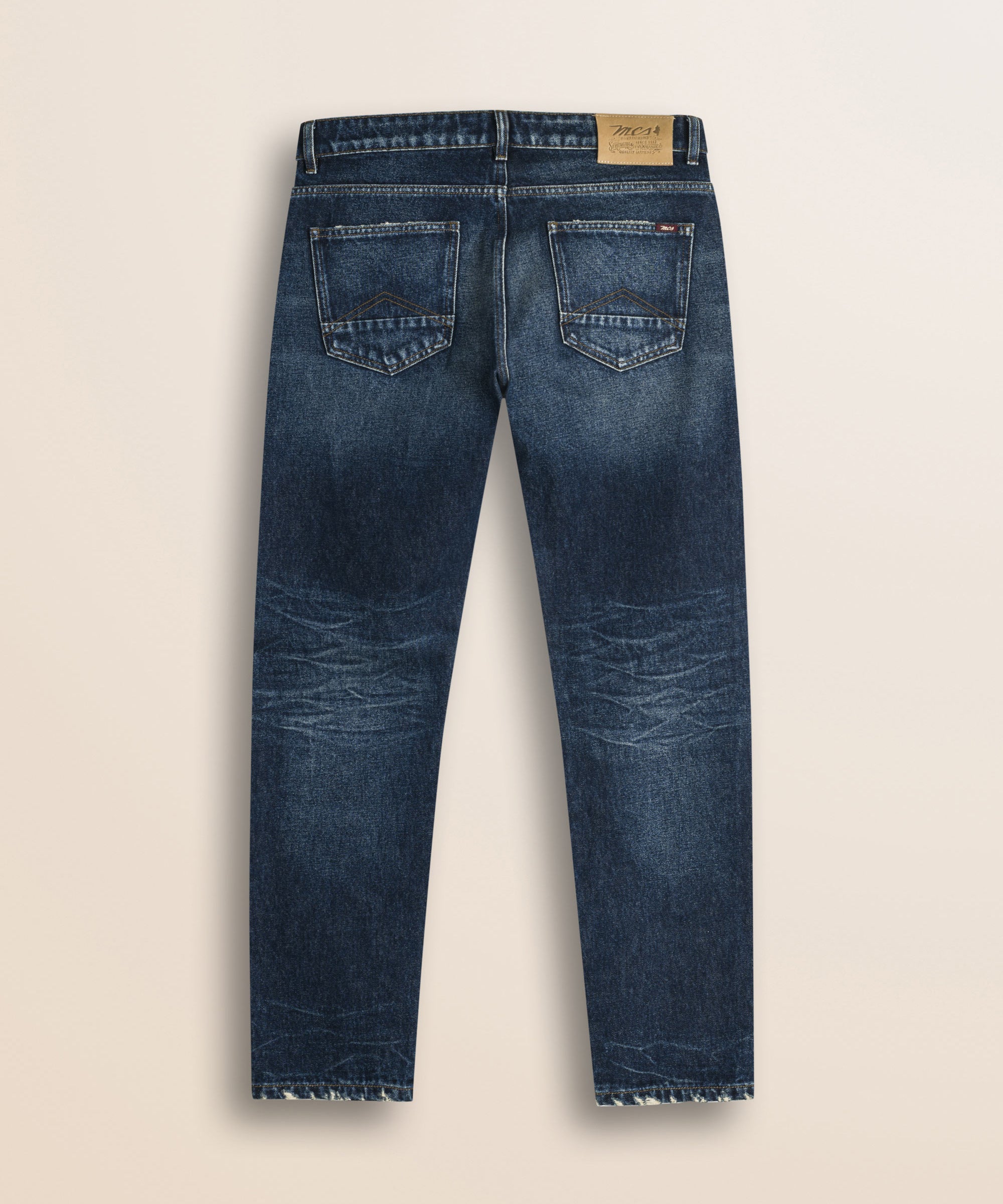 Jeans 5 Tasche Rigido con Rammendi Regular Fit retro - Dark Blue