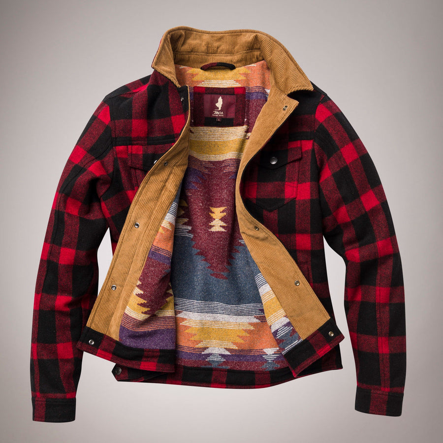 Check trucker jacket