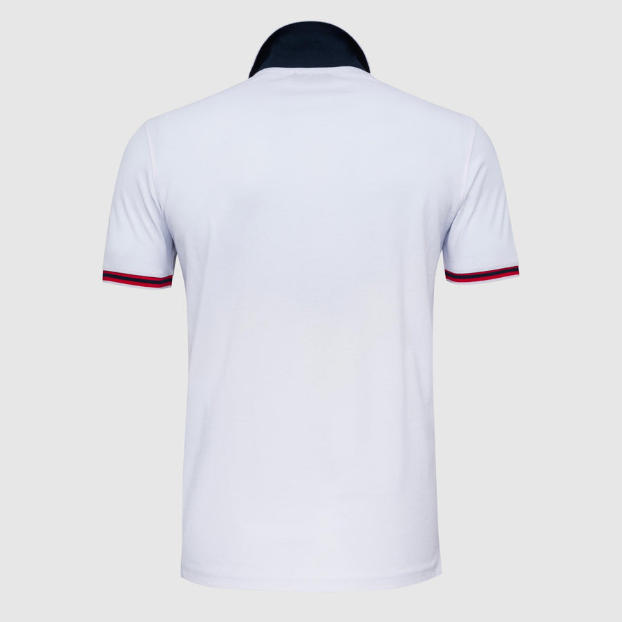 Polo shirt with striped collar