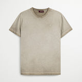 T-Shirt 100% Cotone Tinto a Freddo Effetto Vintage