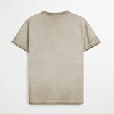 T-Shirt 100% Cotone Tinto a Freddo Effetto Vintage