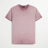 T-Shirt 100% Cotone Tinto a Freddo Effetto Vintage