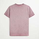 T-Shirt 100% Cotone Tinto a Freddo Effetto Vintage