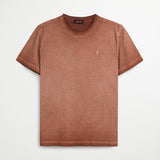 T-Shirt 100% Cotone Tinto a Freddo Effetto Vintage