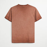 T-Shirt 100% Cotone Tinto a Freddo Effetto Vintage