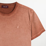 T-Shirt 100% Cotone Tinto a Freddo Effetto Vintage