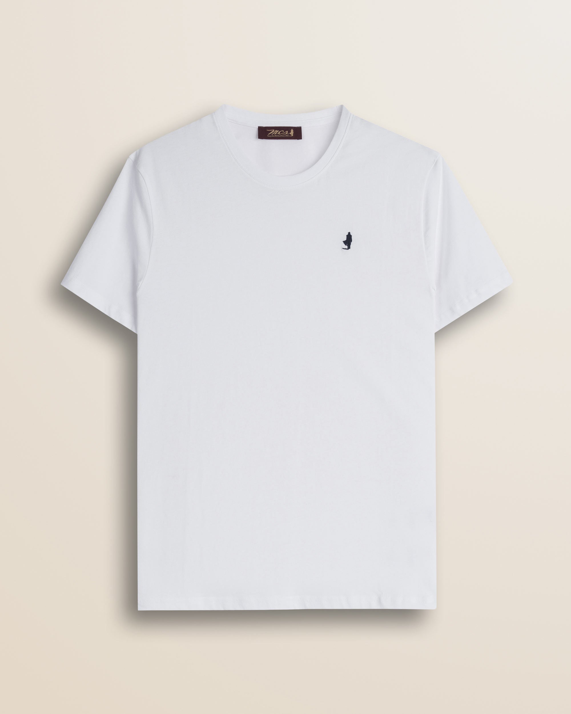 T-Shirt Girocollo in Jersey di Cotone fronte - White