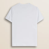 T-Shirt Girocollo in Jersey di Cotone retro - White