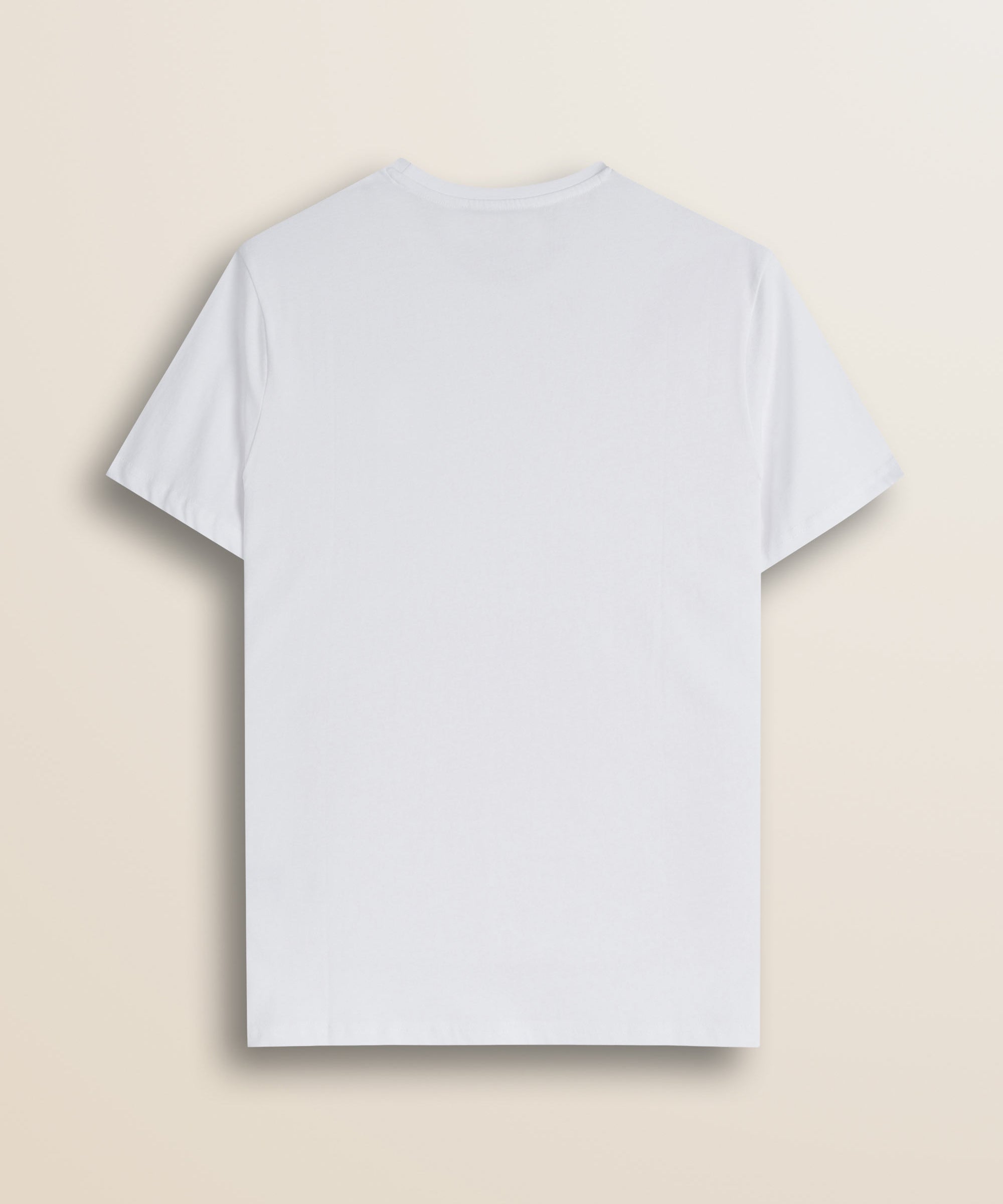 T-Shirt Girocollo in Jersey di Cotone retro - White