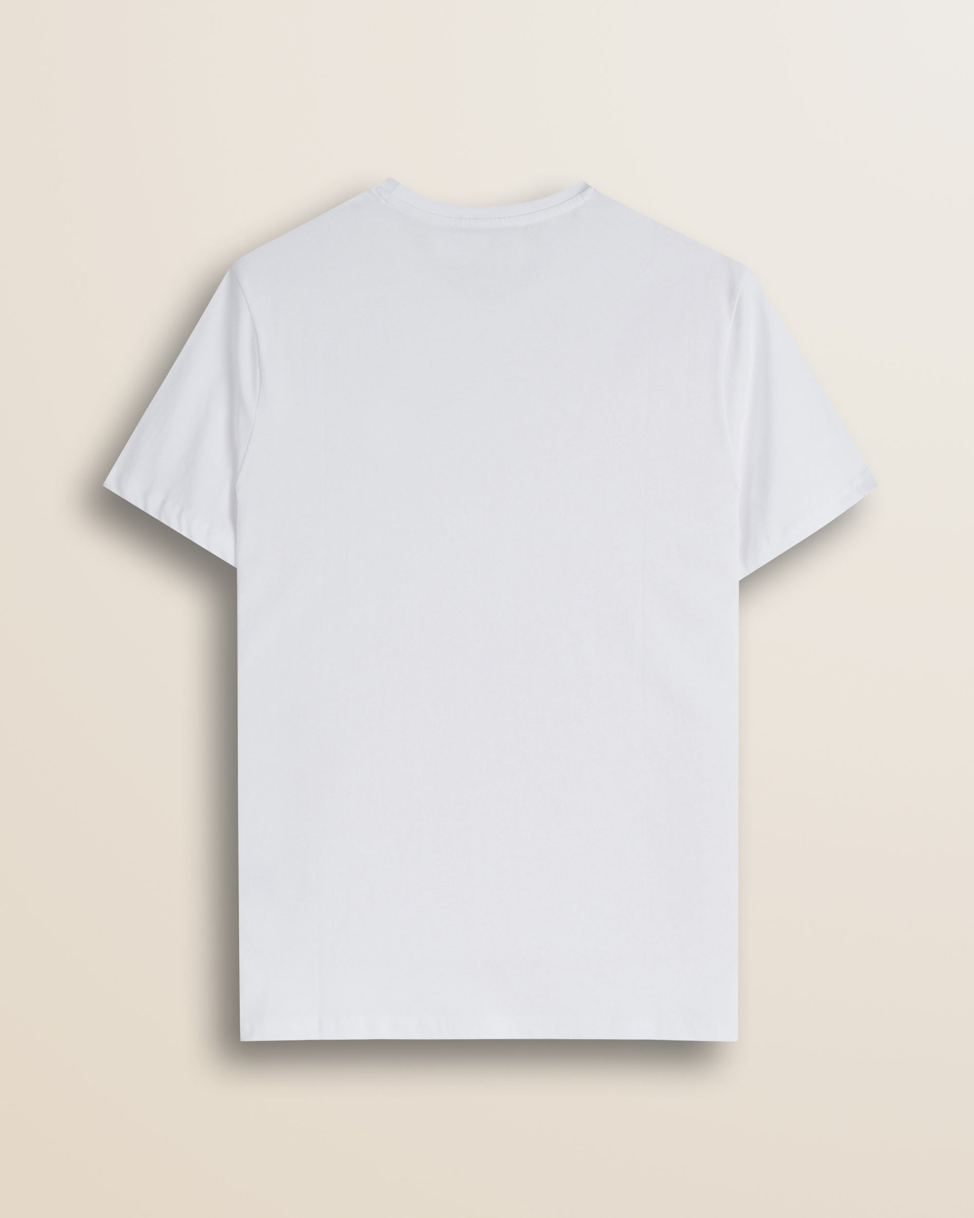 T-Shirt Girocollo in Jersey di Cotone retro - White