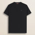 T-Shirt Girocollo in Jersey di Cotone fronte - Black