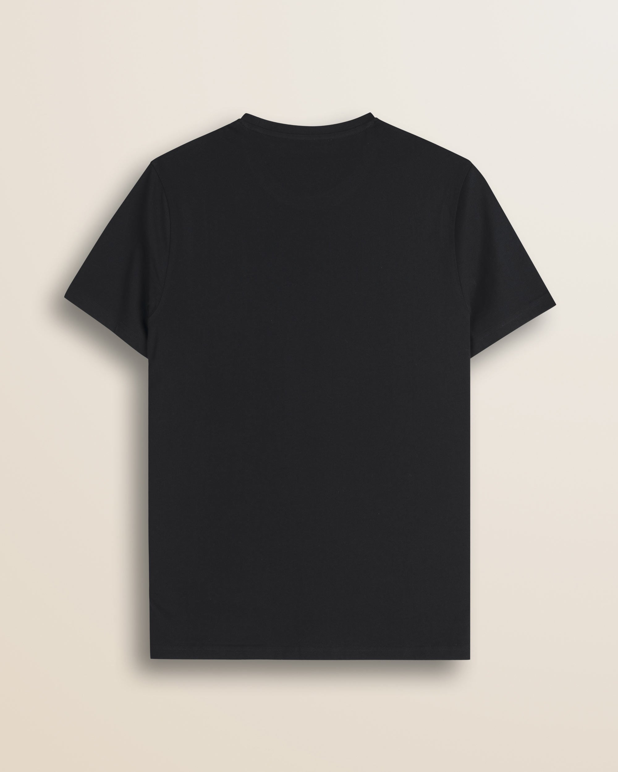 T-Shirt Girocollo in Jersey di Cotone retro - Black